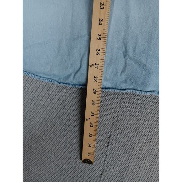 Texas Authentic Dry Goods Vintage Denim Shirt Mens Large Distressed Western - Picture 13 of 15